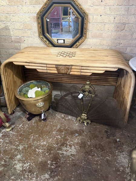 Bamboo Waterfall Console Table 48L 17D 27H IN STORE PICKUP ONLY