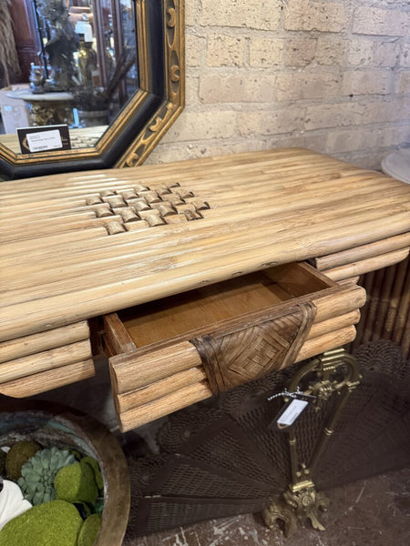 Bamboo Waterfall Console Table 48L 17D 27H IN STORE PICKUP ONLY