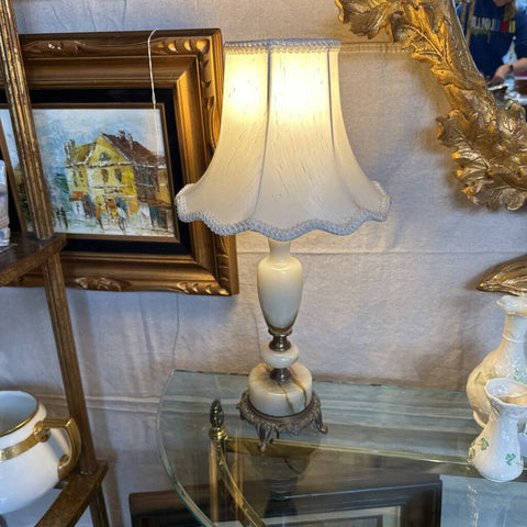 Antique onyx boudoir lamp