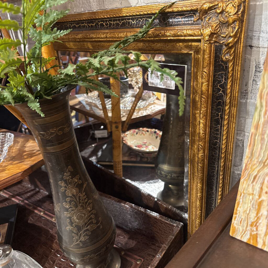 Gold and Black Framed Rectangle Mirror 20.5x45.5 IN STORE PICKUP ONLY