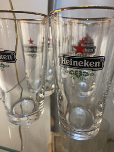 Heineken vintage half pint glasses -priced individually