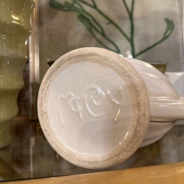 White McCoy pottery shell planter