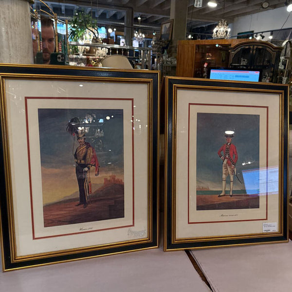 SET OF 4 VINTAGE ART 18X22