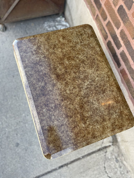 Vintage Marge Carson's Faux Marble Paint Side Table 26W 18D 24T