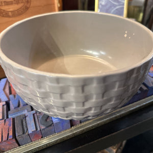 German basketweave bowl as found