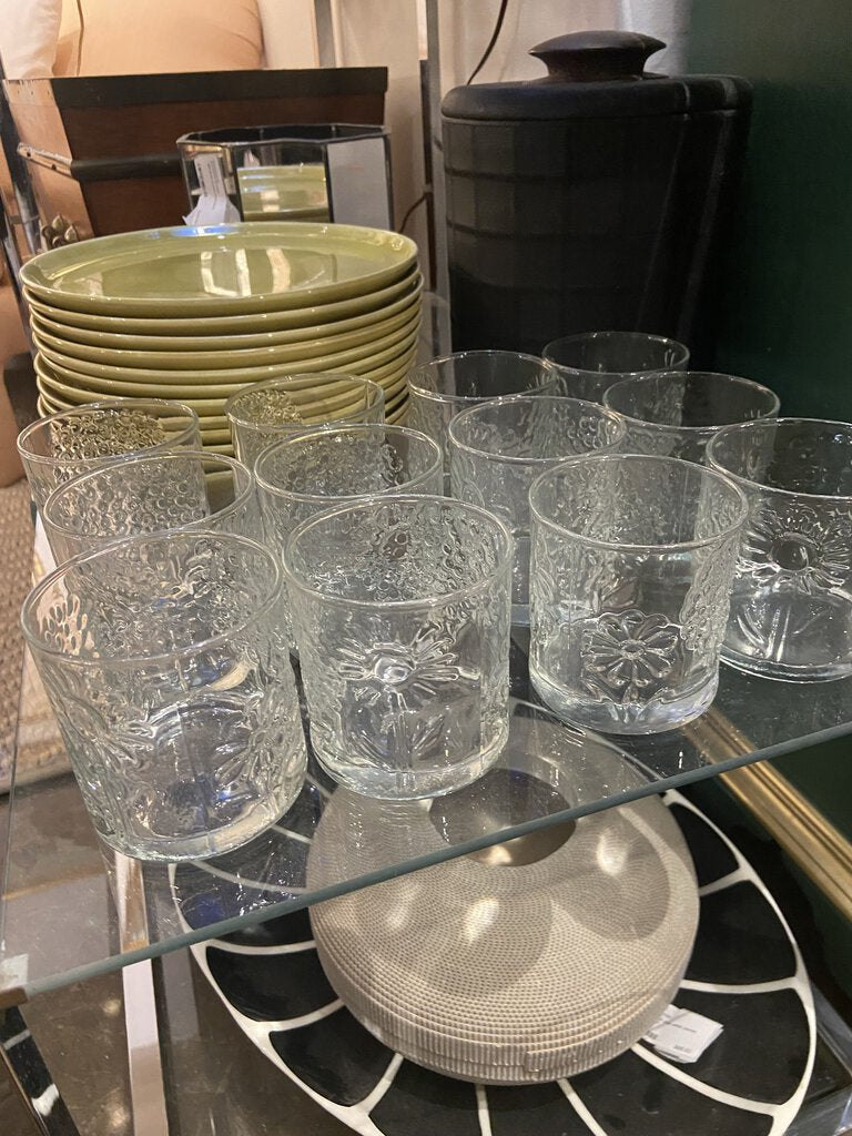 1966 Oiva Toikka littala floral tumblers set of 12