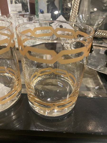 Set of 4 vintage chain link double old fashioneds