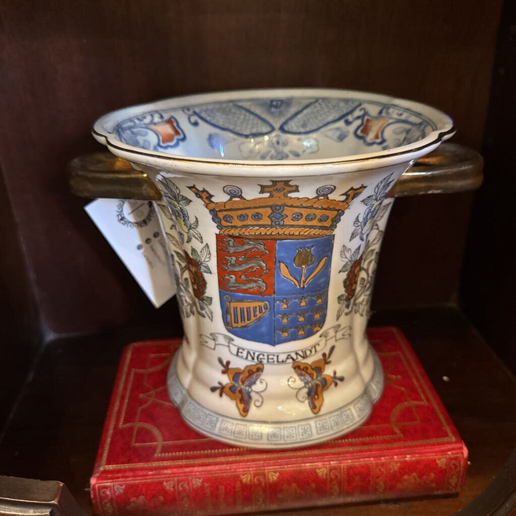 Porcelain Coat of Arms Vase
