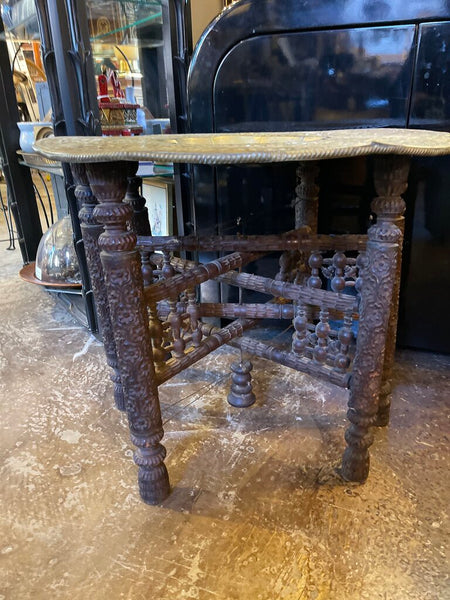 Antique Berber Tea Table 24.5D 21.5T