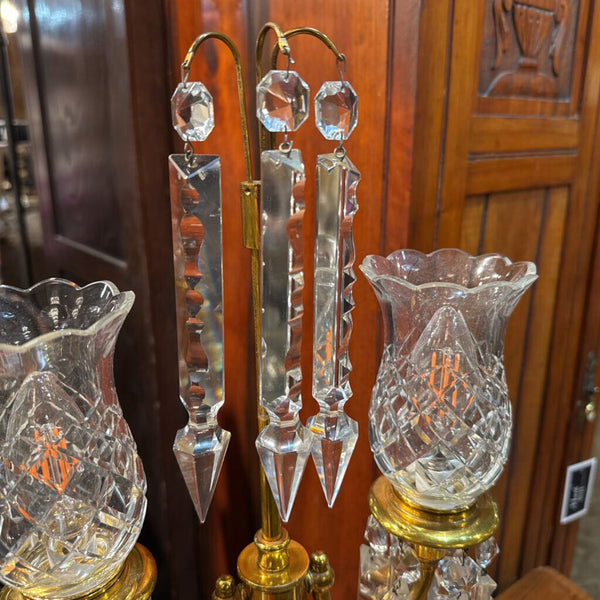 Brass and Crystal Lamp