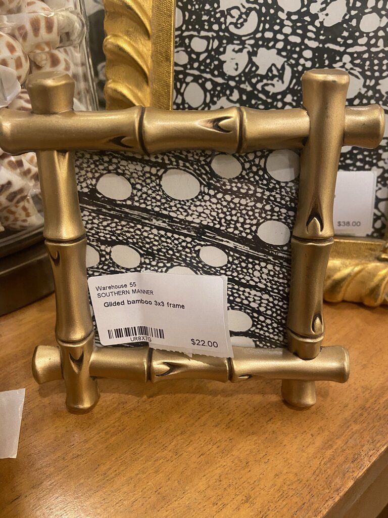 Gilded bamboo 3x3 frame