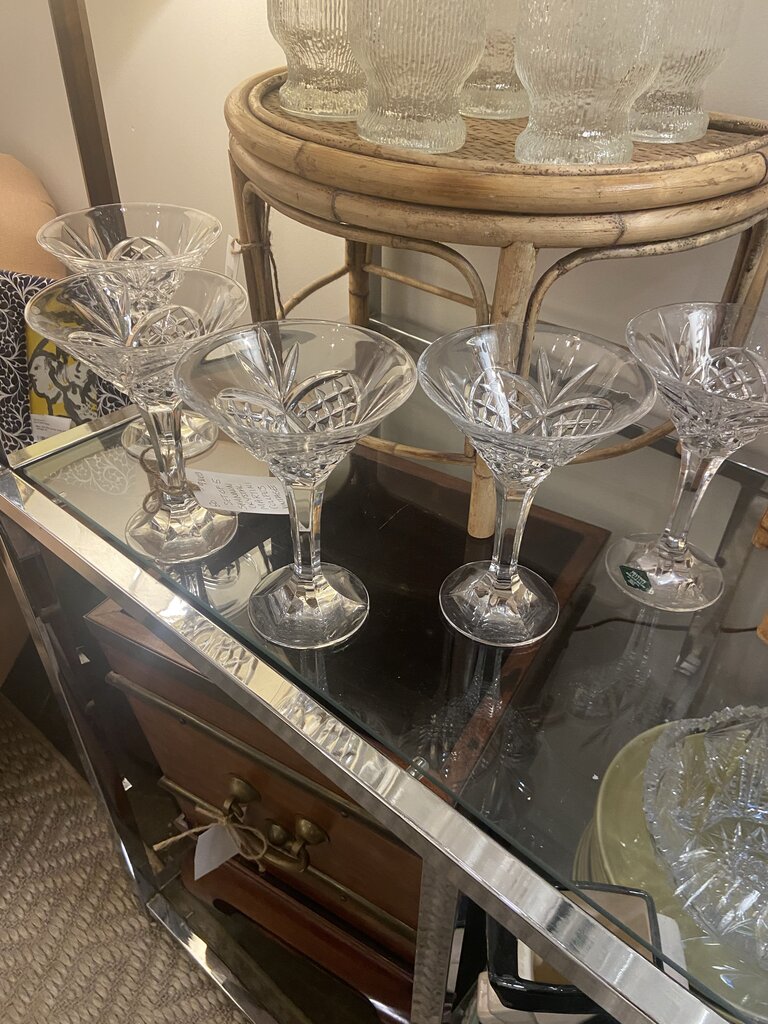 Set of 5 Shannon crystal martinis