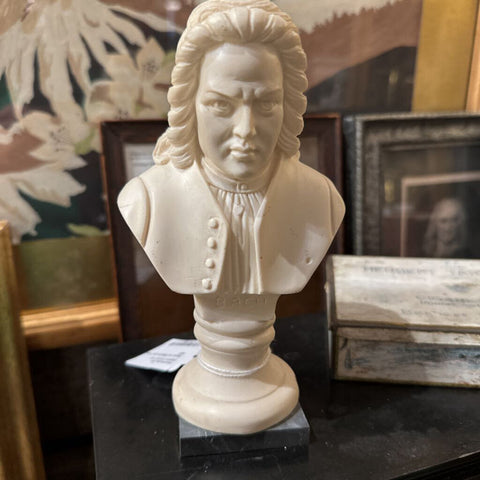 Bust of Bach on marble base 7 in tall