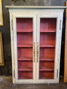 Folk art dragon painted cabinet 62T 40W 12D