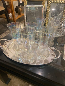 Set of six luster champagnes