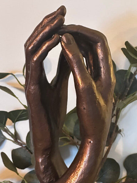 Stunning Austin Productions 1961 Hands Sculpture MCM Heavy FIRM 15T x 6W (at base)