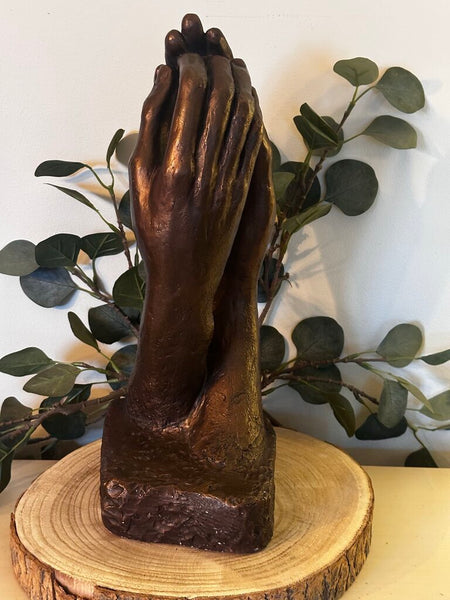 Stunning Austin Productions 1961 Hands Sculpture MCM Heavy FIRM 15T x 6W (at base)