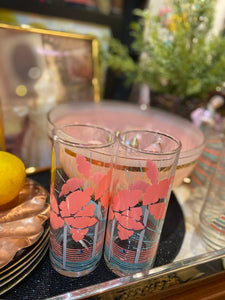 Pair of pink palm glasses