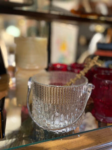 Small glass ice bucket