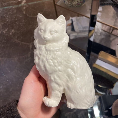 White Ceramic Cat made in Japan
