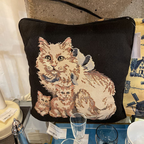Cross Stitch Cats Pillow