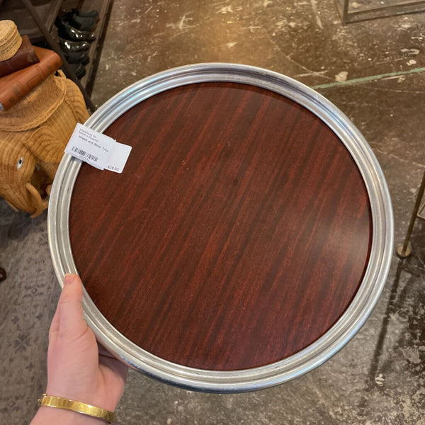 Wood and Silver Tray
