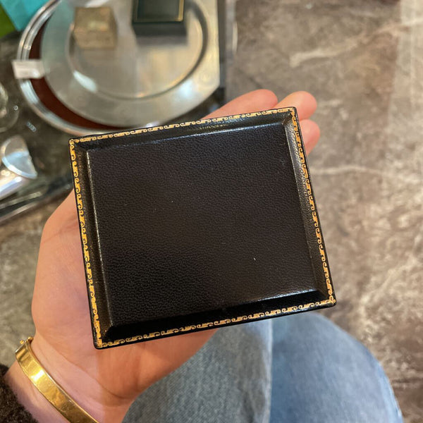 Black Leather Made in Italy Jewelry Box