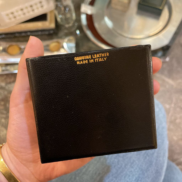 Black Leather Made in Italy Jewelry Box