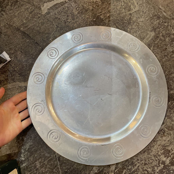 Silver Swirl Plate