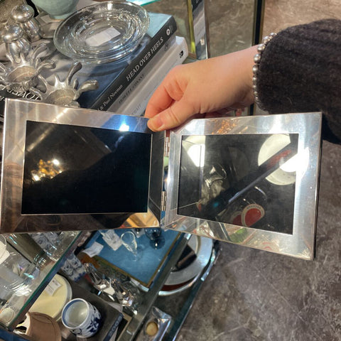 Folding Silver Picture Frame