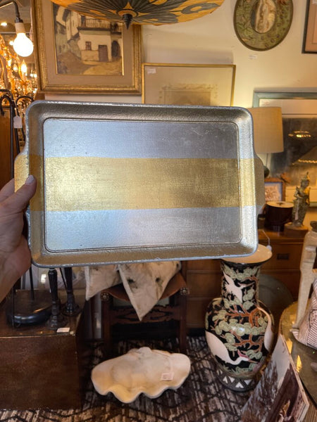 Silver and gold Italian tray