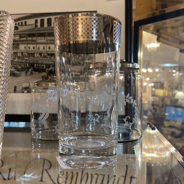 Silver Checkered Glass