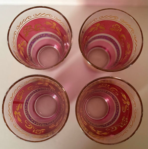 MID CENTURY ITALIAN CERVE COCKTAIL GLASSES - SET OF 4 | 5.5" H X 3.5" W