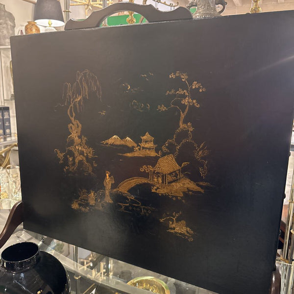 Hand painted chinoiserie Fireplace Screen L 36 x H 34