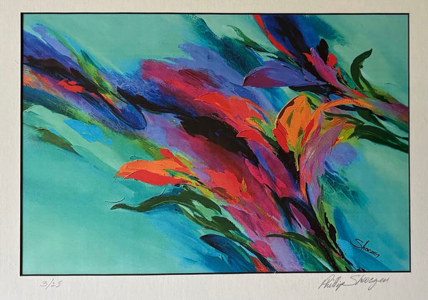 ABSTRACT PHILLIP SKOCZEN FRAMED ART PRINT HAND SIGNED, NUMBERED & FRAMED | 25"W X 20" H