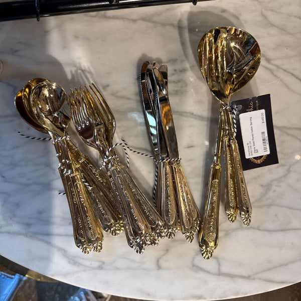21pcs Gold Plated Italian Serving Set