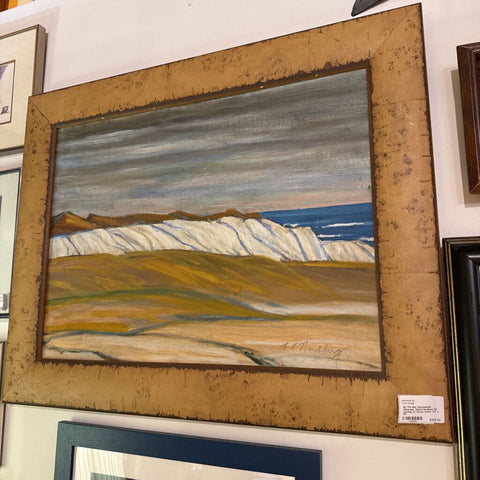 By The Sea, Impressionist Seascape, Signed Nordberg. Oil painting on canvas board. 24" x 30"