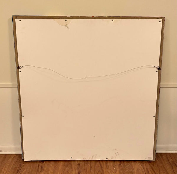 MID CENTURY 1969 ABSTRACT PAINTING BY ARTIST DAVID TOBIN | 48" H X 45.75' W