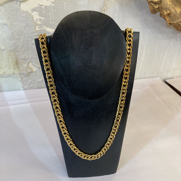 Vintage Kenneth J Lane 30" gold chain necklace