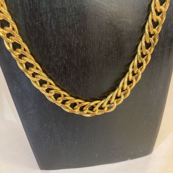 Vintage Kenneth J Lane 30" gold chain necklace