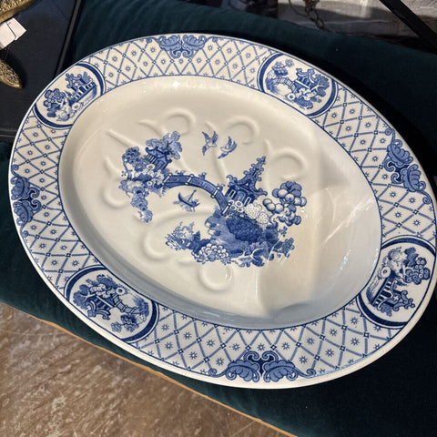 Blue Willow Meat Platter England