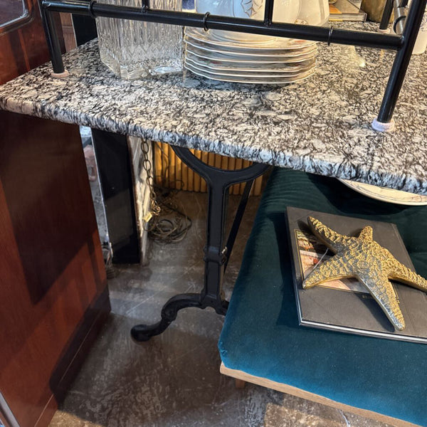 Granite Top Rectangle Bistro Table 24D 47L 30H IN STORE PICKUP ONLY