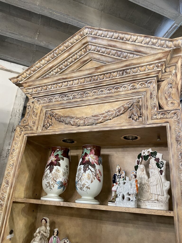 Lighted Cabinet 102 inches tall. 39 inches wide. 18 inches deep.