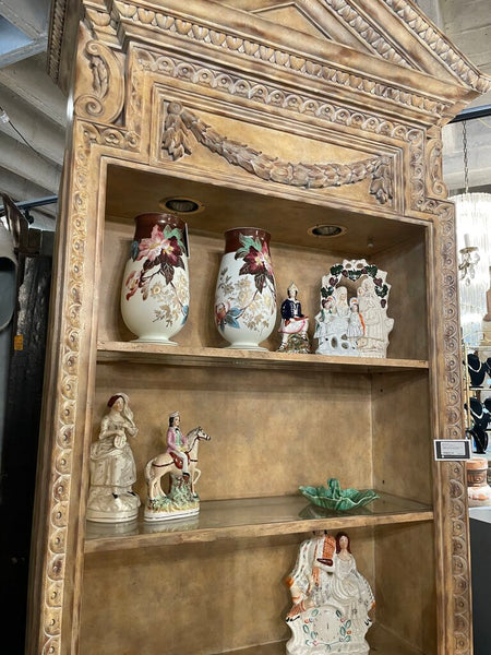 Lighted Cabinet 102 inches tall. 39 inches wide. 18 inches deep.