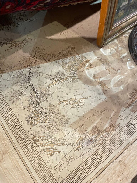 Asian Coffee Table 43 inches wide. 43 inches long. 15 inches tall.