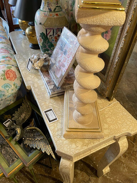 Cream Sofa Table 60 inches wide. 18 inches deep. 33 tall.