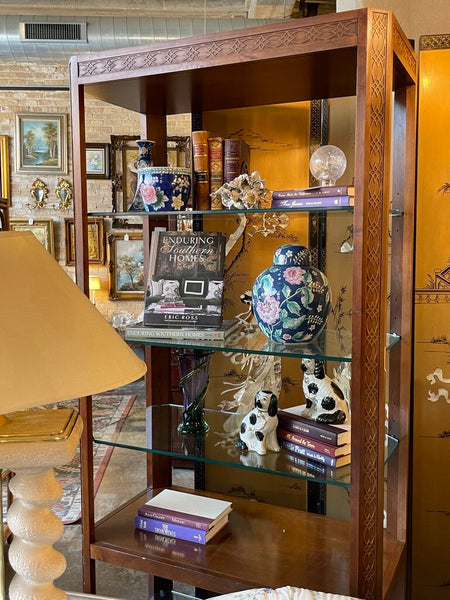 Chippendale Shelf with 6 shelves 81 inches tall. 36 inches wide. 19 inches deep.