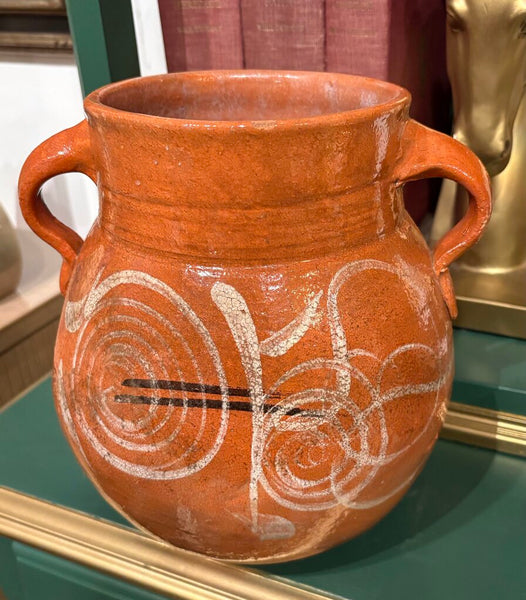 MESTIZO TERRA COTTA CLAY HANDLED URN POT | 9.25" H X 8" W