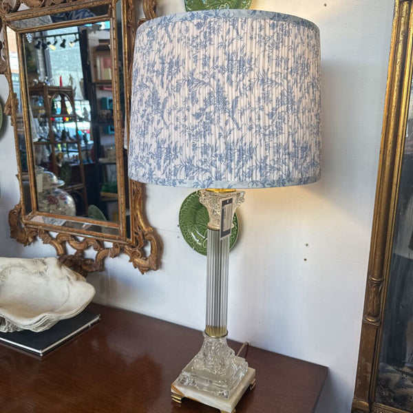 PAIR VINTAGE CRYSTAL LAMPS 32" TALL in store pick up only