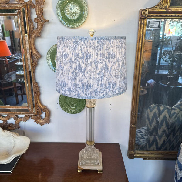 PAIR VINTAGE CRYSTAL LAMPS 32" TALL in store pick up only
